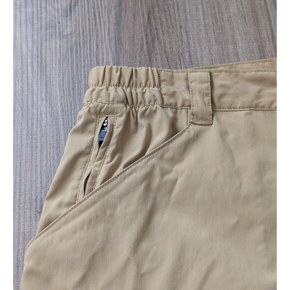 LL Bean Zip Off Pants Size L Beige Nylon Cargo Convertible Hiking Gorpcore - Picture 9 of 13